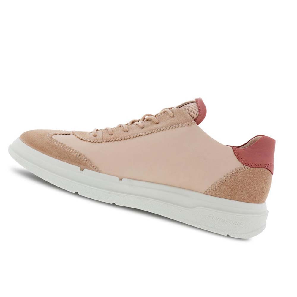 Women's Ecco Soft X Retro-inspired Sneakers Pink / Rose / White | USA 253ZUT